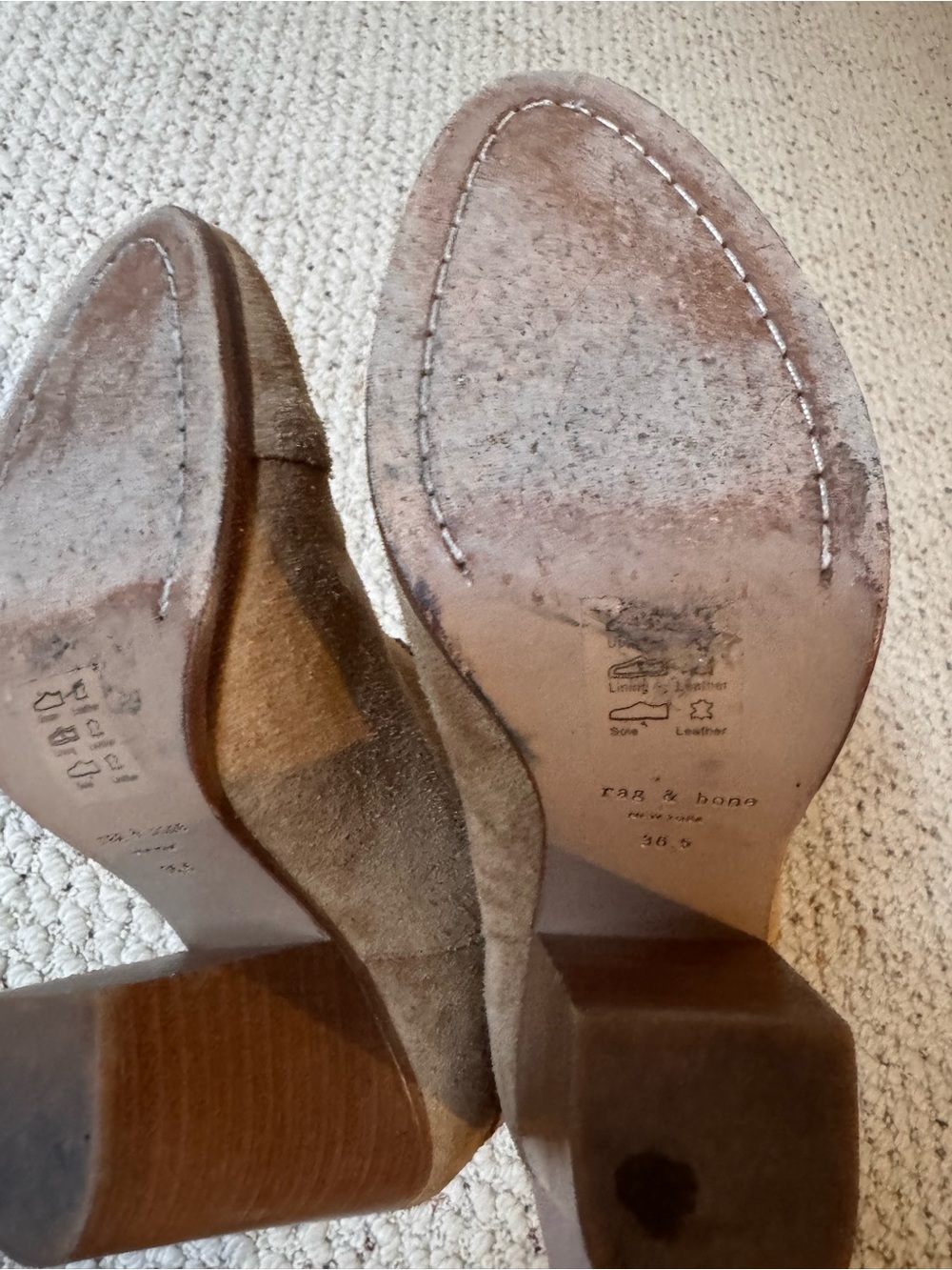 Rag and Bone Women’s Harrow Suede Ankle Booties in Tan - Picture 5 of 5